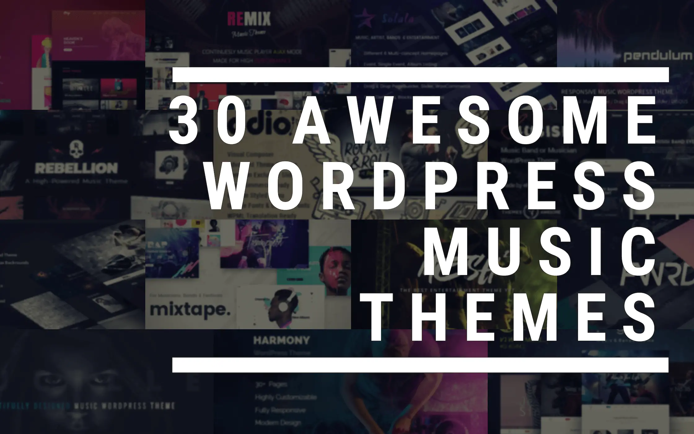 30 awesome Wordpress music themes
