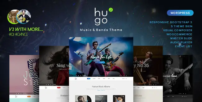 Hugo - Music / Artist / Singers / Bands WordPress