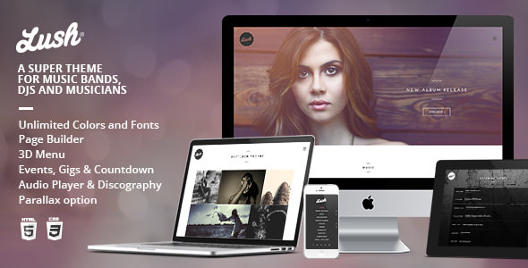 Lush - Music Band and Musician WordPress Theme