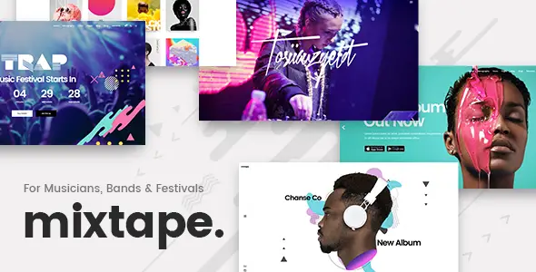 Mixtape - A Fresh Music Theme for Artists, Bands, and Festivals