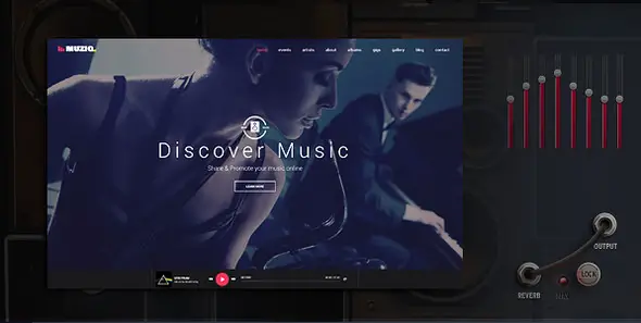 Muziq - Music Band and Musician WordPress Theme