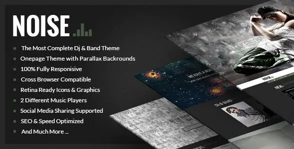 NOISE - Onepage DJs and Band WordPress Theme