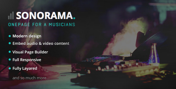 Sonorama - Music Band and Musician WordPress Theme