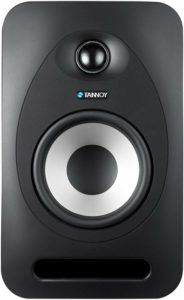 Reveal 502 front: 1" soft dome tweeter, 5" driver, bass port (top to bottom)