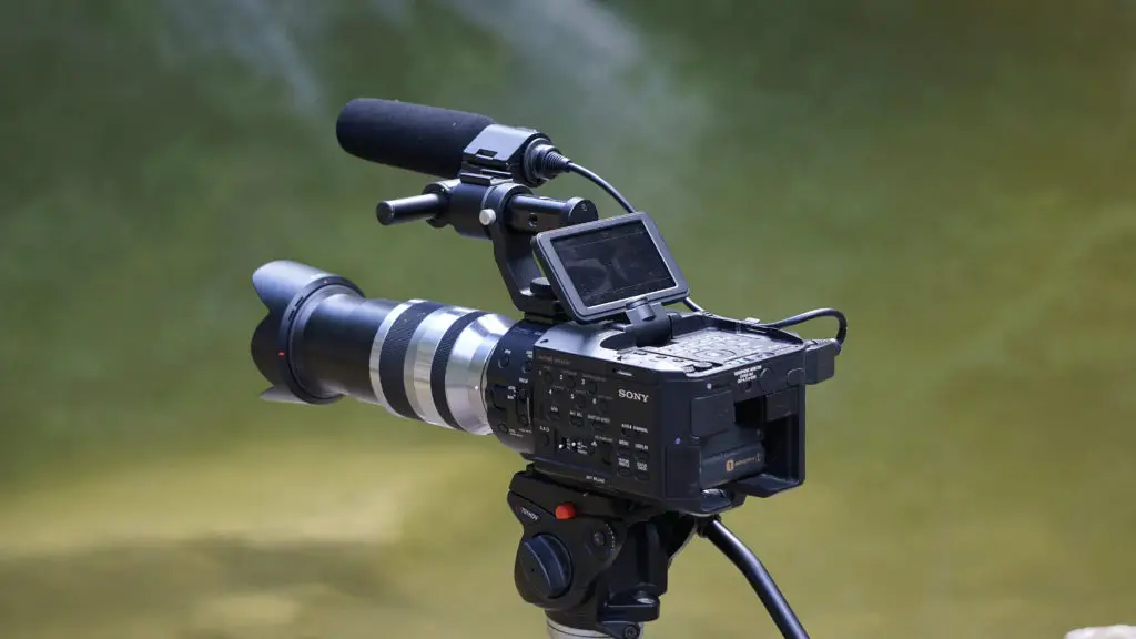 Sony cinema camera with microphone